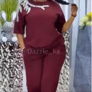 Elegant Burgundy Women's Jumpsuit